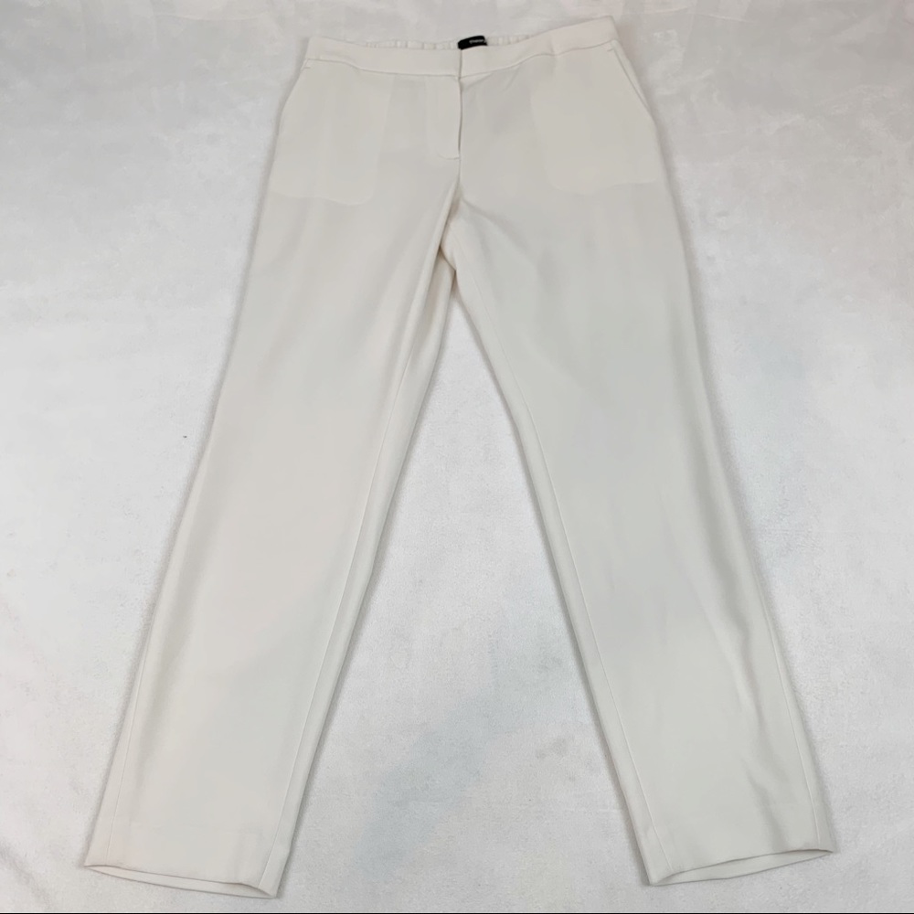 Theory Thaniel‎ Z2 high rise slim pants ivory